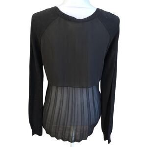 BCBGeneration Womens Black Sweater Size Small Sheer Back Whimsigoth Fairy Grunge